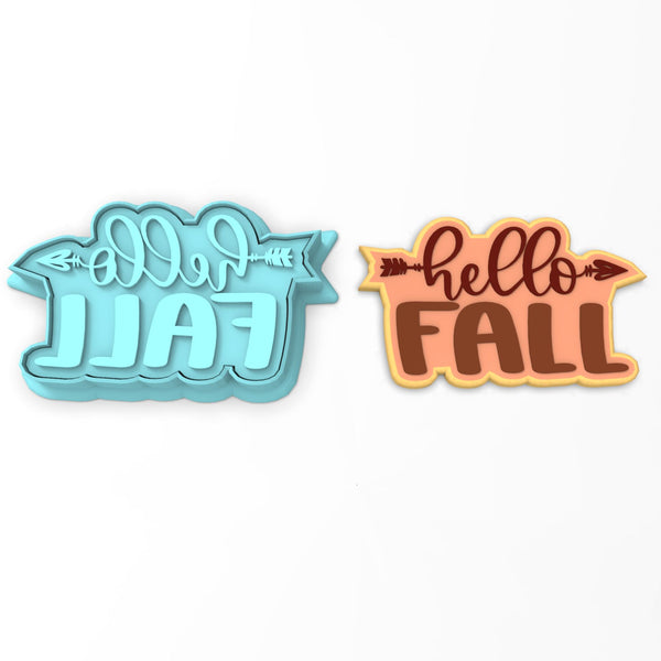 Hello Fall Cookie Cutter | Stamp | Stencil #1