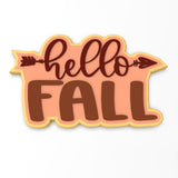Hello Fall Cookie Cutter | Stamp | Stencil #1