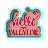 Hello Valentine Cookie Cutter | Stamp | Stencil #1 Wedding / Baby / V Day Cookie Cutter Lady