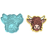 Highland Cow Cookie Cutter | Stamp | Stencil #1