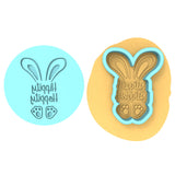 Hippity Hoppity Cookie Cutter | Stamp | Stencil #1 Animals & Dinosaurs Cookie Cutter Lady MINI - 2 Inches (5cm) **BUNDLE** Cutter + Debosser