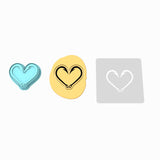 Hook Fishing Heart Cookie Cutter | Stamp | Stencil #1