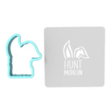Hunt Mode On Cookie Cutter | Stamp | Stencil Animals & Dinosaurs Cookie Cutter Lady MINI - 2 Inches (5cm) **BUNDLE** Cutter + Stencil