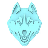 Husky Wolf Cookie Cutter | Stamp | Stencil #1 Animals & Dinosaurs Cookie Cutter Lady MINI - 2 Inches (5cm) Stamp ONLY