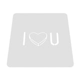 I Heart You Horizontal Cookie Cutter | Stamp | Stencil Wedding / Baby / V Day Cookie Cutter Lady MINI - 2 Inches (5cm) Stencil ONLY