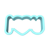 I Heart You Horizontal Cookie Cutter | Stamp | Stencil Wedding / Baby / V Day Cookie Cutter Lady