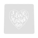 I Love St. Patrick's Day Cookie Cutter | Stamp | Stencil #1 Cookie Cutter Lady MINI - 2 Inches (5cm) Stencil ONLY