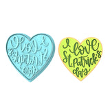 I Love St. Patrick's Day Cookie Cutter | Stamp | Stencil #1 Cookie Cutter Lady MINI - 2 Inches (5cm) **BUNDLE** Cutter + Stamp