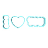 I Love You 3 Piece Set Cookie Cutter | Stamp | Stencil Wedding / Baby / V Day Cookie Cutter Lady