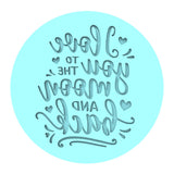I Love You to the Moon and Back Cookie Cutter | Stamp | Stencil #1 Wedding / Baby / V Day Cookie Cutter Lady MINI - 2 Inches (5cm) Debosser ONLY
