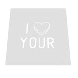 I Love Your Cookie Cutter | Stamp | Stencil Wedding / Baby / V Day Cookie Cutter Lady MINI - 2 Inches (5cm) Stencil ONLY