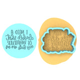I Need a Double Shot Cookie Cutter | Stamp | Stencil Animals & Dinosaurs Cookie Cutter Lady MINI - 2 Inches (5cm) **BUNDLE** Cutter + Debosser