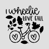 I Wheelie Love Fall Cookie Cutter | Stamp | Stencil #1 Halloween / Fall Cookie Cutter Lady 2 Inch Small Cupcake Stencil Only No