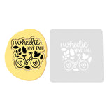 I Wheelie Love Fall Cookie Cutter | Stamp | Stencil #1 Halloween / Fall Cookie Cutter Lady 2 Inch Small Cupcake Stamp Only Yes