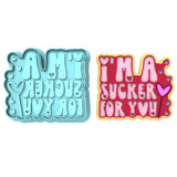 I'm a Sucker for You Cookie Cutter | Stamp | Stencil #1 Wedding / Baby / V Day Cookie Cutter Lady MINI - 2 Inches (5cm) **BUNDLE** Cutter + Stamp