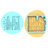 I'm a Sucker for You Cookie Cutter | Stamp | Stencil #1 Wedding / Baby / V Day Cookie Cutter Lady MINI - 2 Inches (5cm) **BUNDLE** Cutter + Debosser