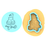 I'm Nuts About You Cookie Cutter | Stamp | Stencil #1 Bachelorette & Bachelor Cookie Cutter Lady MINI - 2 Inches (5cm) **BUNDLE** Cutter + Debosser