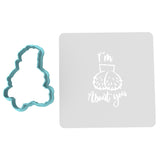 I'm Nuts About You Cookie Cutter | Stamp | Stencil #1 Bachelorette & Bachelor Cookie Cutter Lady MINI - 2 Inches (5cm) **BUNDLE** Cutter + Stencil