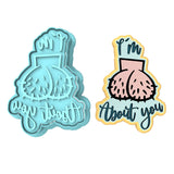 I'm Nuts About You Cookie Cutter | Stamp | Stencil #1 Bachelorette & Bachelor Cookie Cutter Lady MINI - 2 Inches (5cm) **BUNDLE** Cutter + Stamp