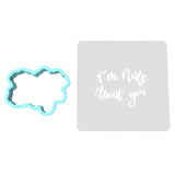 I'm Nuts About You Text Cookie Cutter | Stamp | Stencil #1 Bachelorette & Bachelor Cookie Cutter Lady MINI - 2 Inches (5cm) **BUNDLE** Cutter + Stencil