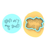 I'm Nuts About You Text Cookie Cutter | Stamp | Stencil #1 Bachelorette & Bachelor Cookie Cutter Lady MINI - 2 Inches (5cm) **BUNDLE** Cutter + Debosser