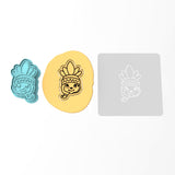 Indian Cookie Cutter | Stamp | Stencil #1 Halloween / Fall Cookie Cutter Lady 3 Inch Cupcake/Small Cookie Cutter + Stamp Yes