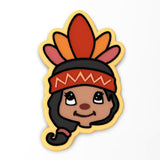 Indian Cookie Cutter | Stamp | Stencil #1 Halloween / Fall Cookie Cutter Lady