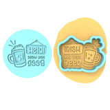 Irish You Were Beer Cookie Cutter | Stamp | Stencil #1 Cookie Cutter Lady MINI - 2 Inches (5cm) **BUNDLE** Cutter + Debosser