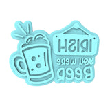 Irish You Were Beer Cookie Cutter | Stamp | Stencil #1 Cookie Cutter Lady MINI - 2 Inches (5cm) Stamp ONLY