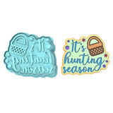 It's Hunting Season Cookie Cutter | Stamp | Stencil Animals & Dinosaurs Cookie Cutter Lady MINI - 2 Inches (5cm) **BUNDLE** Cutter + Stamp