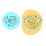 Jack Russel Cookie Cutter | Stamp | Stencil #1 Animals & Dinosaurs Cookie Cutter Lady MINI - 2 Inches (5cm) **BUNDLE** Cutter + Debosser