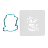 Jelly of the Month Club Cookie Cutter | Stamp | Stencil Xmas / Winter / NYE Cookie Cutter Lady