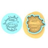Jolliest Bunch of Assholes Cookie Cutter | Stamp | Stencil #2 Xmas / Winter / NYE Cookie Cutter Lady MINI - 2 Inches (5cm) **BUNDLE** Cutter + Debosser