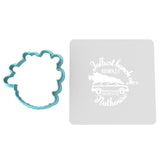 Jolliest Bunch of Assholes Cookie Cutter | Stamp | Stencil #2 Xmas / Winter / NYE Cookie Cutter Lady MINI - 2 Inches (5cm) **BUNDLE** Cutter + Stencil