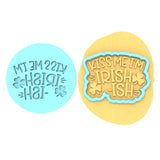Kiss Me I'm Irish - ish Cookie Cutter | Stamp | Stencil #1 Wedding / Baby / V Day Cookie Cutter Lady MINI - 2 Inches (5cm) **BUNDLE** Cutter + Debosser