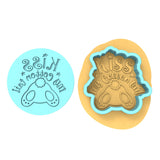 Kiss My Cotton Tail Cookie Cutter | Stamp | Stencil Animals & Dinosaurs Cookie Cutter Lady MINI - 2 Inches (5cm) **BUNDLE** Cutter + Debosser