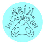 Kiss My Cotton Tail Cookie Cutter | Stamp | Stencil Animals & Dinosaurs Cookie Cutter Lady MINI - 2 Inches (5cm) Debosser ONLY