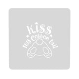 Kiss My Cotton Tail Cookie Cutter | Stamp | Stencil Animals & Dinosaurs Cookie Cutter Lady MINI - 2 Inches (5cm) Stencil ONLY
