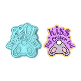 Kiss My Cotton Tail Cookie Cutter | Stamp | Stencil Animals & Dinosaurs Cookie Cutter Lady MINI - 2 Inches (5cm) **BUNDLE** Cutter + Stamp