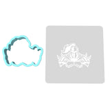 Knight Shoulders Cookie Cutter | Stamp | Stencil #1 Animals & Dinosaurs Cookie Cutter Lady MINI - 2 Inches (5cm) **BUNDLE** Cutter + Stencil