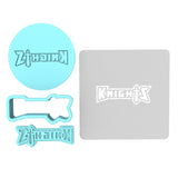 Knight Words Cookie Cutter | Stamp | Stencil #1 Animals & Dinosaurs Cookie Cutter Lady MINI - 2 Inches (5cm) **FULL SET BUNDLE** Cutter + Stamp + Stencil + Debosser **BEST DEAL**