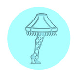 Leg Lamp Cookie Cutter | Stamp | Stencil #1 Xmas / Winter / NYE Cookie Cutter Lady TEENY - 1 Inch (2.5cm) Debosser ONLY