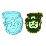 Leprechaun Cookie Cutter | Stamp | Stencil #4 Cookie Cutter Lady MINI - 2 Inches (5cm) **BUNDLE** Cutter + Stamp