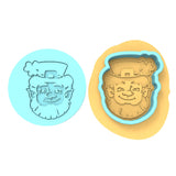 Leprechaun Cookie Cutter | Stamp | Stencil #4 Cookie Cutter Lady MINI - 2 Inches (5cm) **BUNDLE** Cutter + Debosser