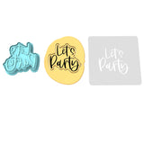 Let's Party Cookie Cutter | Stamp | Stencil #2