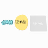 Let's Party Cookie Cutter | Stamp | Stencil #3