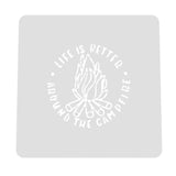 Life is Better Around the Campfire Cookie Cutter | Stamp | Stencil Animals & Dinosaurs Cookie Cutter Lady MINI - 2 Inches (5cm) Stencil ONLY