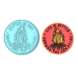 Life is Better Around the Campfire Cookie Cutter | Stamp | Stencil Animals & Dinosaurs Cookie Cutter Lady MINI - 2 Inches (5cm) **BUNDLE** Cutter + Stamp