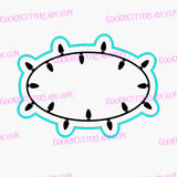 Light Oval Plaque Cookie Cutter | Stamp | Stencil