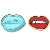 Lip Biting Cookie Cutter | Stamp | Stencil #1